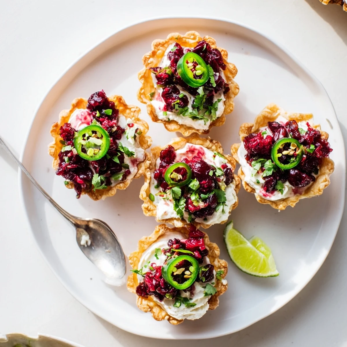 Cranberry Jalapeño Cheese Tarts