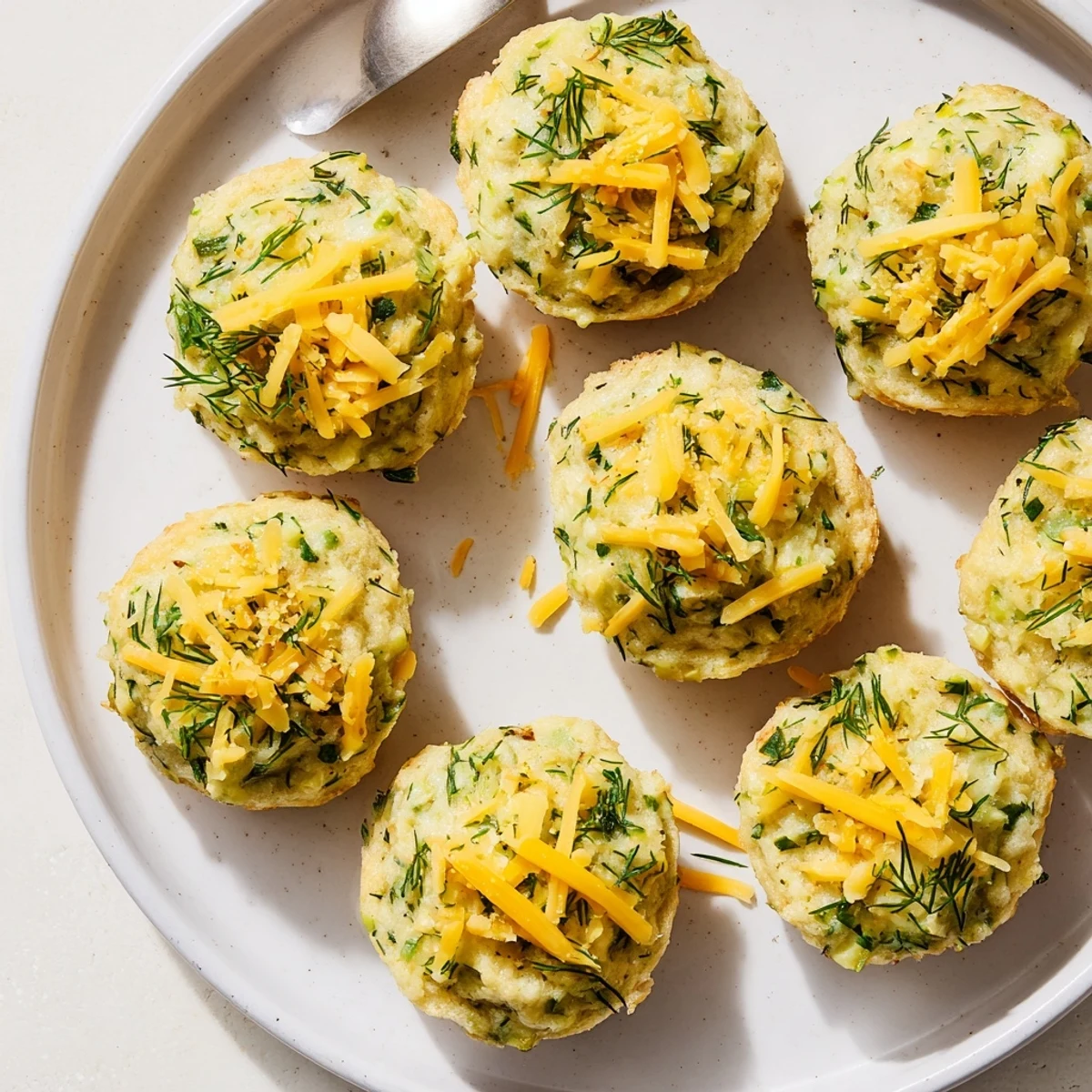 Deliciously tangy dill pickle muffin bites topped with cheddar for irresistible flavor.  