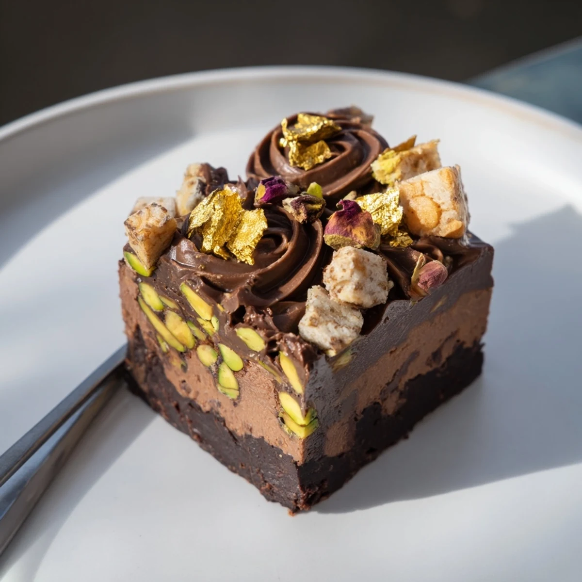 Decadent chocolate bar inspired creations featuring spiced date caramel and crunchy layers.