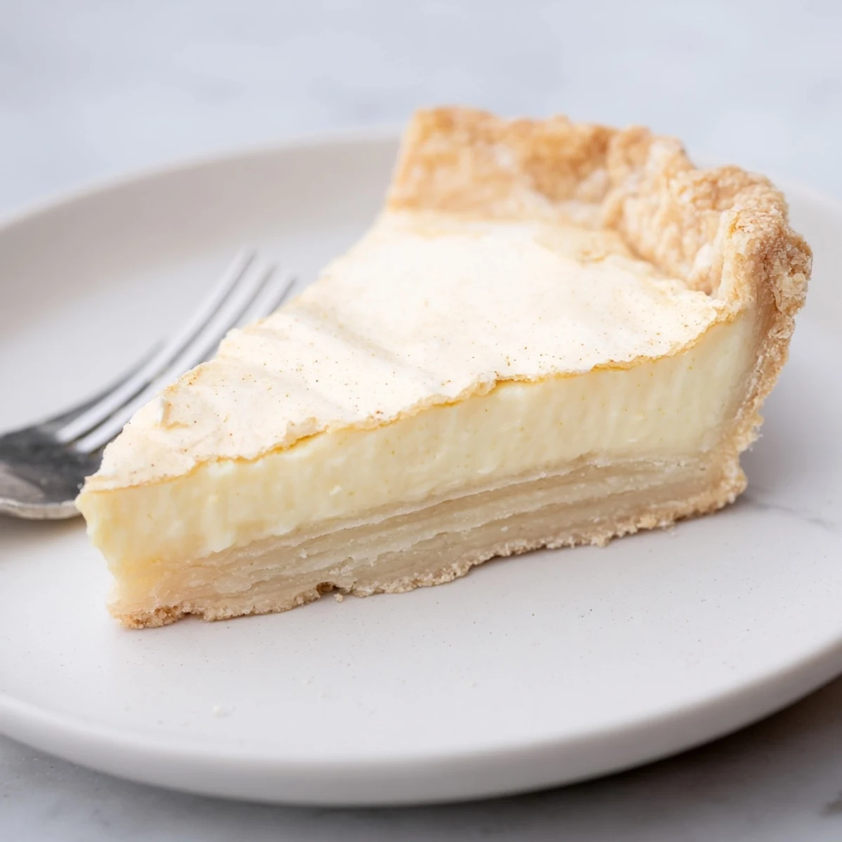 Delightful water pie topped with vanilla, ideal for serving at family gatherings.