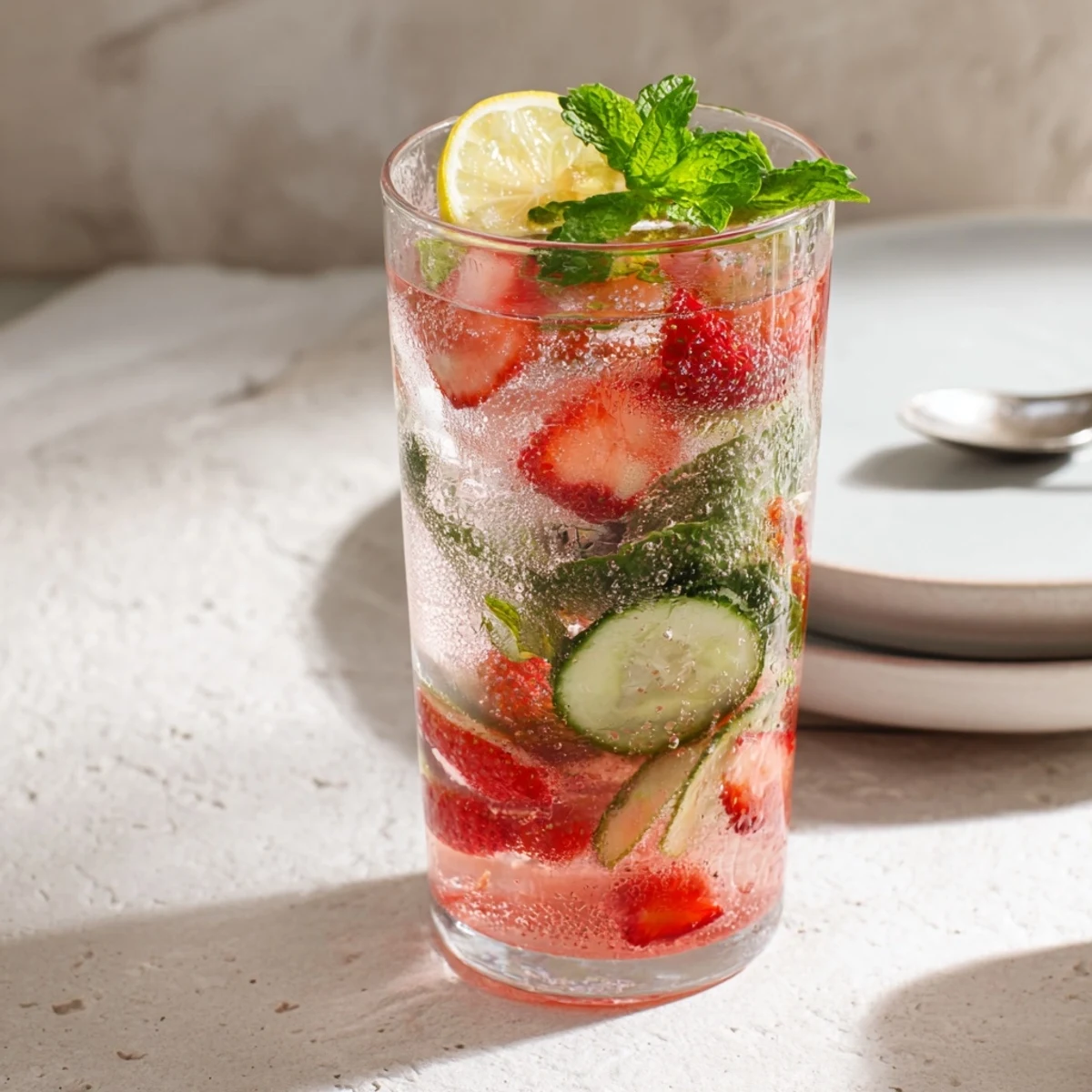 Easy water-based mocktails featuring lemon and mint, perfect for hot days.