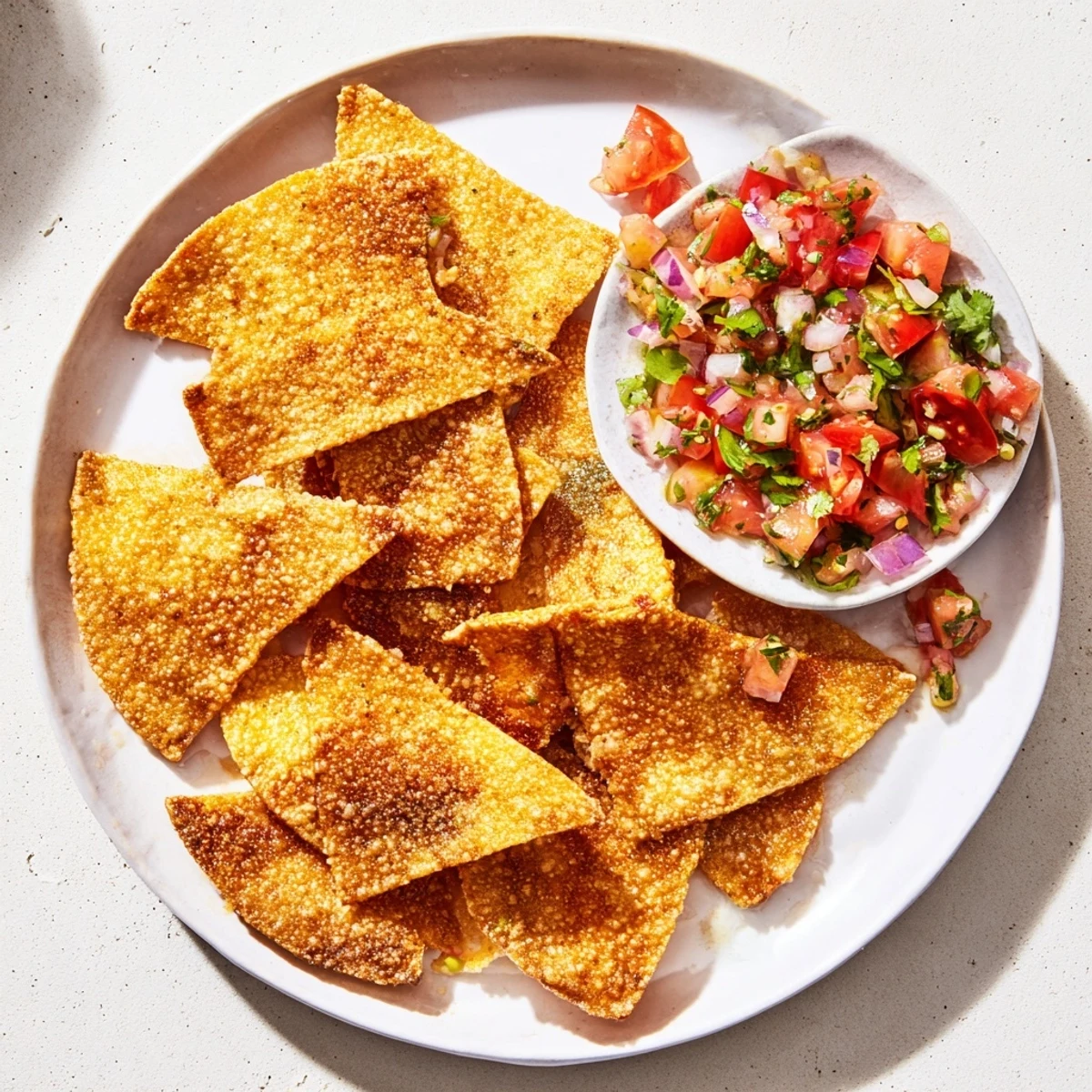 Air Fryer Tortilla Chips Salsa