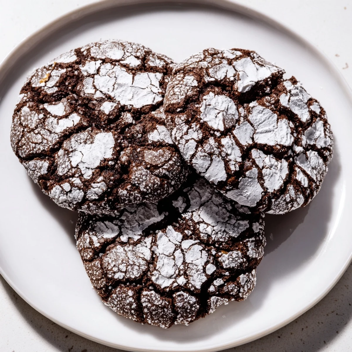 Deliciously chewy Chocolate Crinkle Cookies ready to enjoy, the perfect sweet treat to bake.