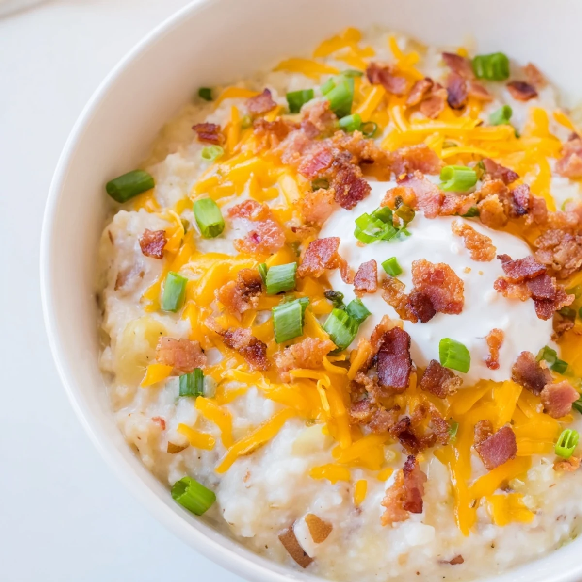Homemade Crockpot Loaded Baked Potato Soup: a creamy, cheesy, hearty, and family-friendly recipe.