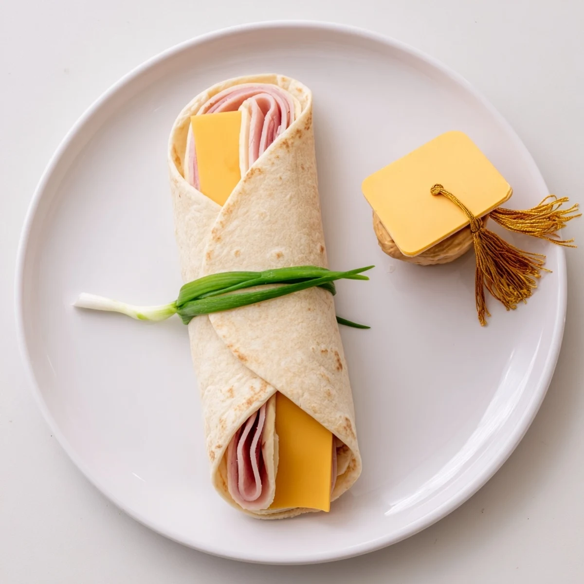 Delicious and fun Graduation Cap Diploma Snack Wraps, a flavorful and festive graduation snack.