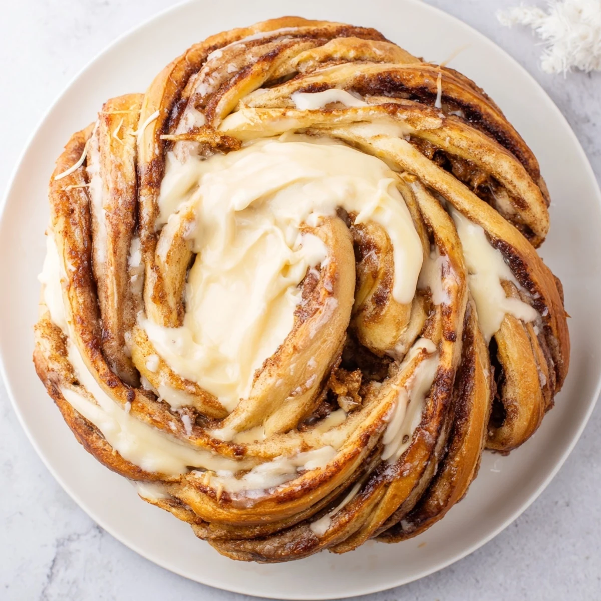 Delicious, pull-apart Cinnamon Swirl Christmas Tree Bread with a generous cinnamon sugar filling.