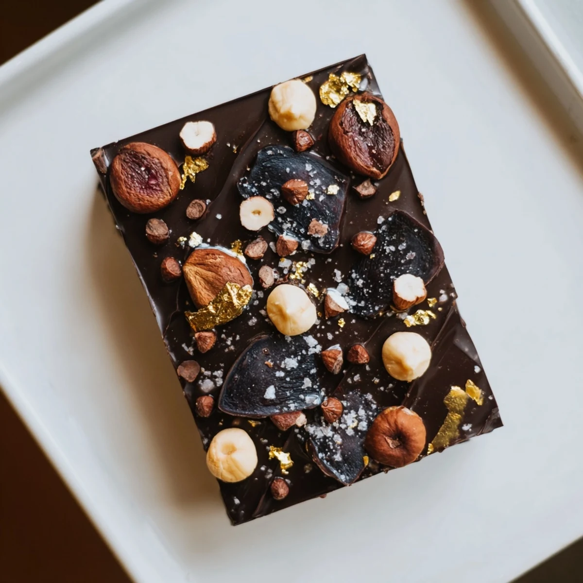 Delectable slices of Midnight Mosaic dessert, the contrasting textures and flavors tempting.