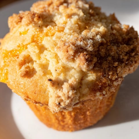 Golden brown Ricotta Orange Twist Muffins, cooling on a rack after coming from the oven.