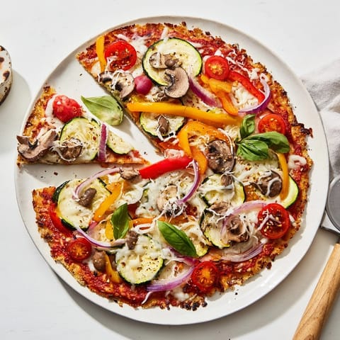 Close-up captures the savory and visually appealing slice of freshly baked Veggie Pizza.