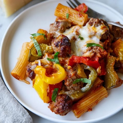 Baked Rigatoni Sausage Peppers