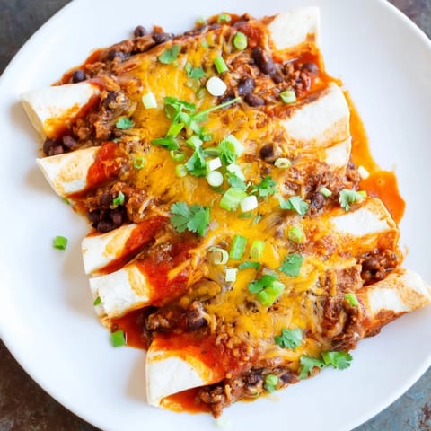 Cheesy Bean Enchiladas