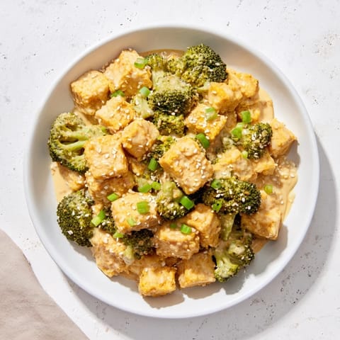 Cheesy Baked Tofu Broccoli
