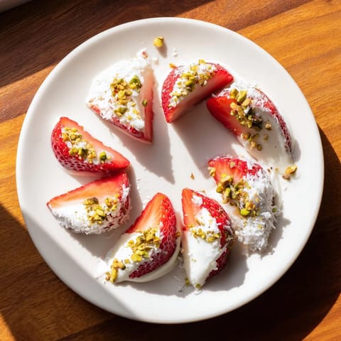 Yogurt Dipped Strawberry Half-Circle