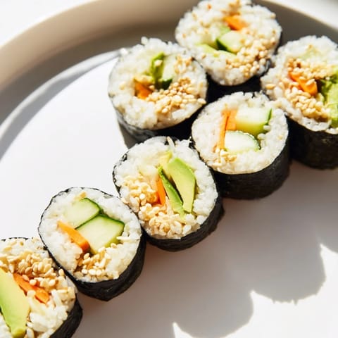 Avocado Cucumber Sushi Rolls