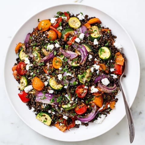 Black Lentil Salad Roasted Vegetables