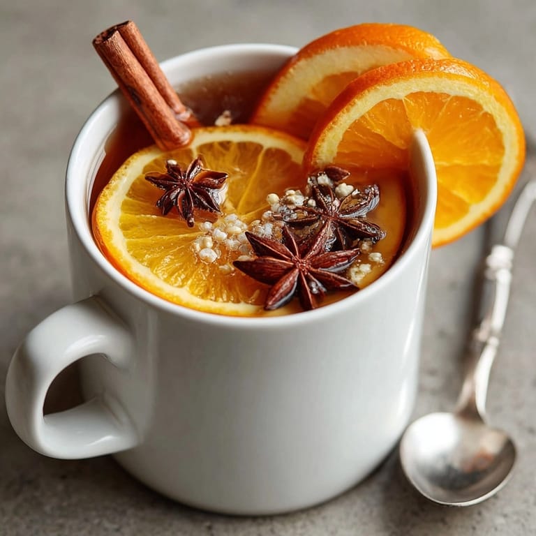 A vibrant photo of cozy Warm Spiced Ginger Apple Cider, simmering on the stove with spices.