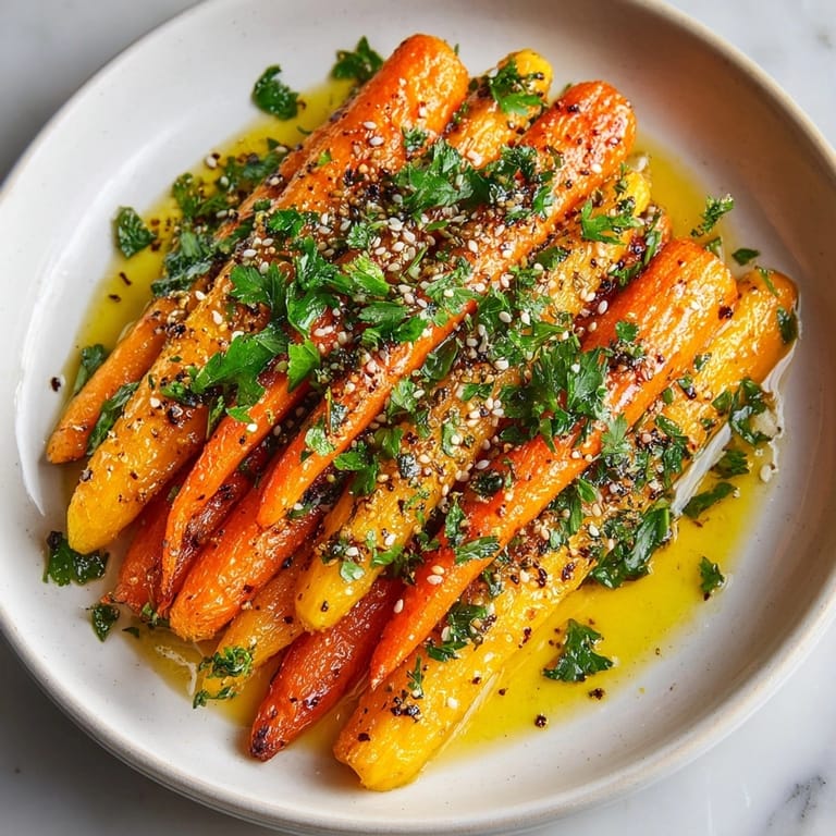 Savory honey-ginger glazed carrots, a vibrant and simple side dish, perfect for a weeknight meal.