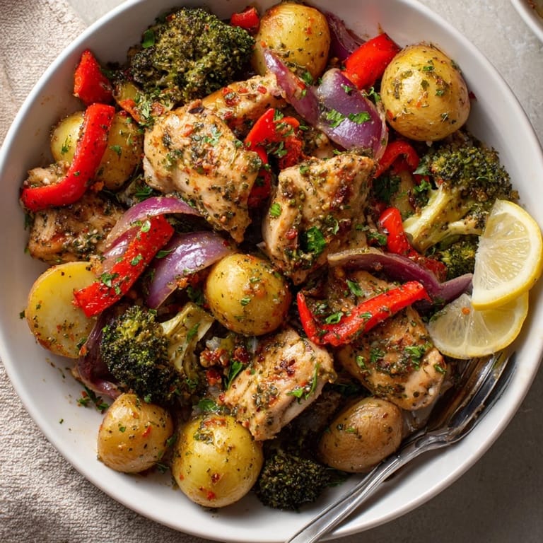 Colorful Lazy Gourmet Chicken & Vegetable One-Pot, bursting with flavor and vibrant veggies.  