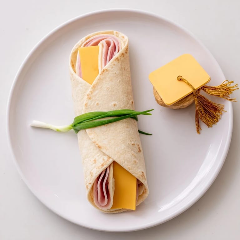Delicious and fun Graduation Cap Diploma Snack Wraps, a flavorful and festive graduation snack.