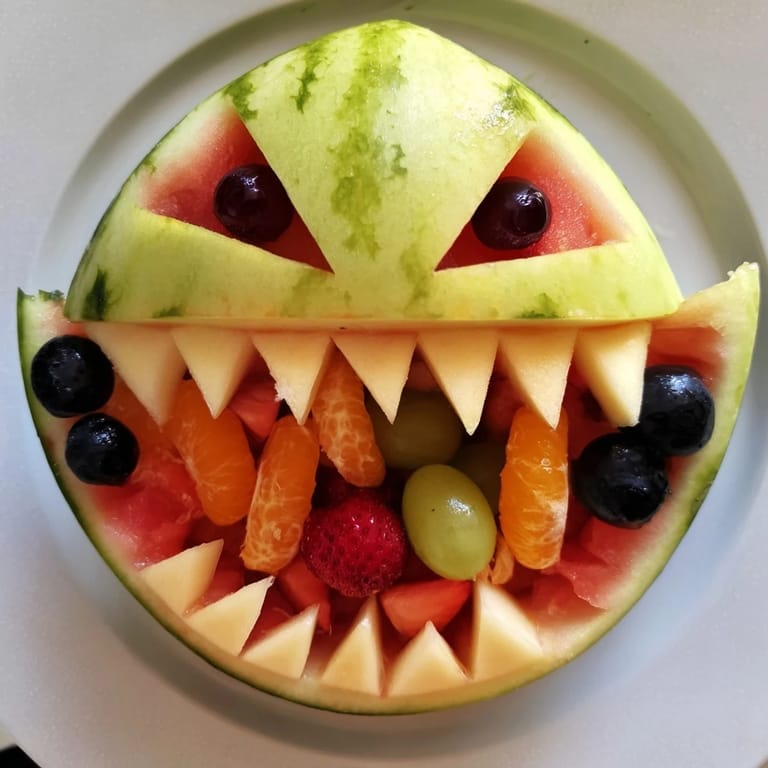 Vivid image of a Watermelon Shark Bite Board: a creative, healthy snack ready to enjoy.