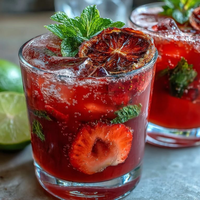 Bright and bubbly strawberry lemon sparkling mocktail featuring sweet berries and citrus zest, ideal for non-alcoholic parties.