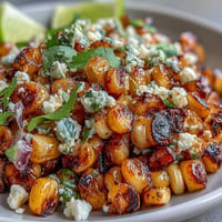 Vibrant Mexican Street Corn Salad with cotija, cilantro, and smoky char.